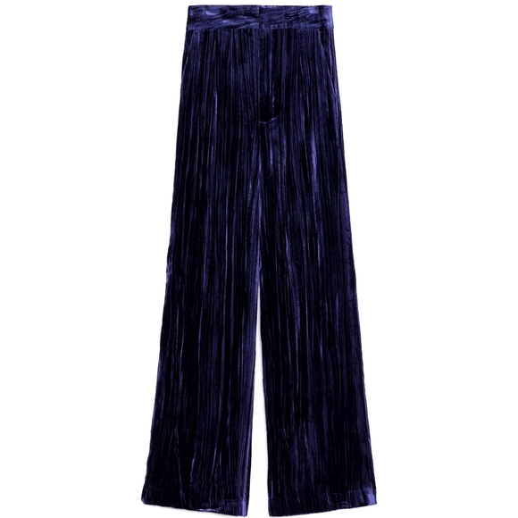 NWTs zara limited edition wide leg velvet pants - Picture 7 of 8